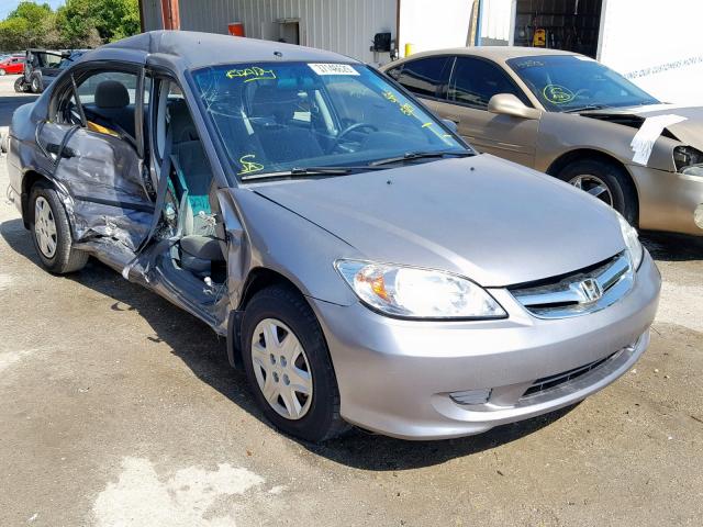 2HGES16365H624297 - 2005 HONDA CIVIC DX V GRAY photo 1