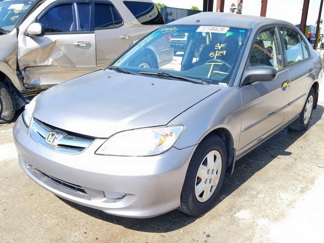 2HGES16365H624297 - 2005 HONDA CIVIC DX V GRAY photo 2