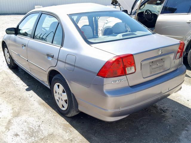 2HGES16365H624297 - 2005 HONDA CIVIC DX V GRAY photo 3