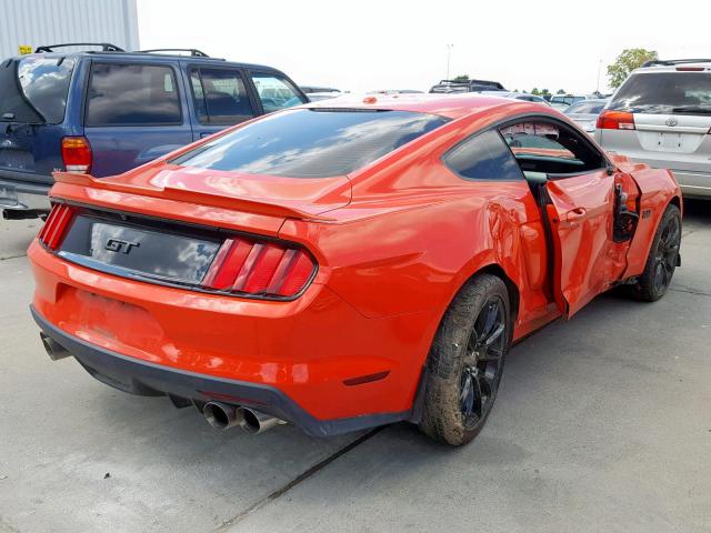 1FA6P8CF0F5404082 - 2015 FORD MUSTANG GT ORANGE photo 4