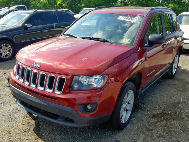 1C4NJCBA8HD123446 - 2017 JEEP COMPASS SP წითელი ფოტო 2