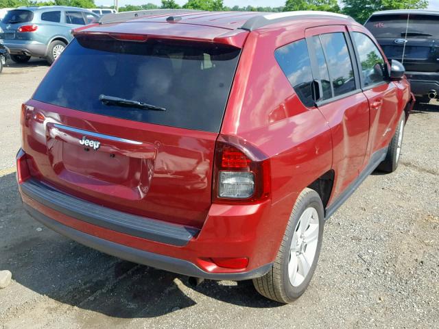 1C4NJCBA8HD123446 - 2017 JEEP COMPASS SP წითელი ფოტო 4