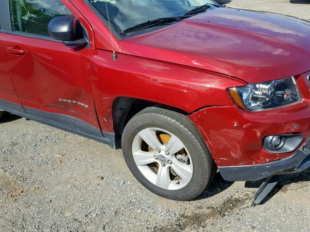 1C4NJCBA8HD123446 - 2017 JEEP COMPASS SP წითელი ფოტო 9