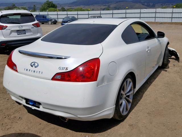 JNKCV64E58M110942 - 2008 INFINITI G37 BASE WHITE photo 4