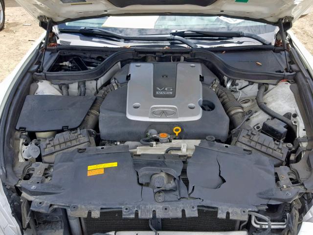 JNKCV64E58M110942 - 2008 INFINITI G37 BASE WHITE photo 7