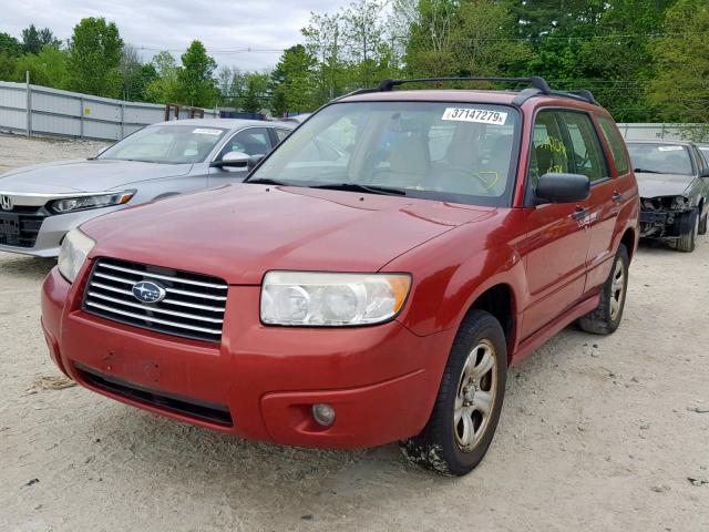 JF1SG63607H719127 - 2007 SUBARU FORESTER 2 RED photo 2