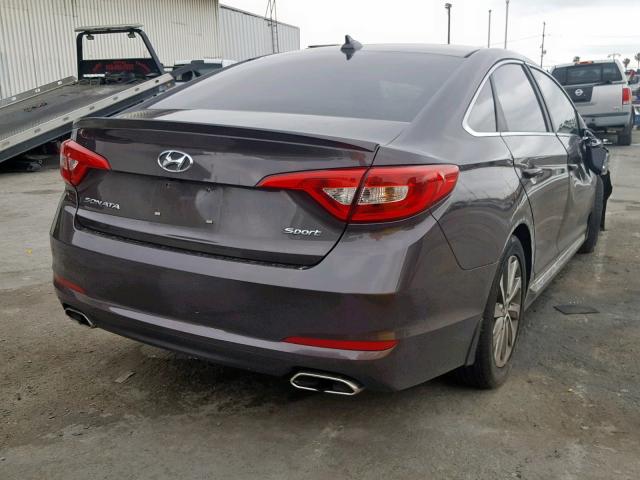 5NPE34AF9FH248881 - 2015 HYUNDAI SONATA SPO BROWN photo 4