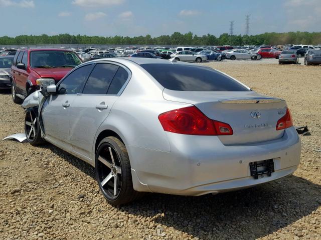 JN1CV6AR9DM750979 - 2013 INFINITI G37 SILVER photo 3