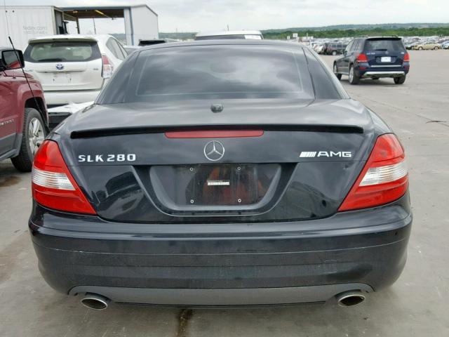 WDBWK54F37F153803 - 2007 MERCEDES-BENZ SLK 280 BLACK photo 6