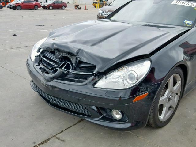 WDBWK54F37F153803 - 2007 MERCEDES-BENZ SLK 280 BLACK photo 9