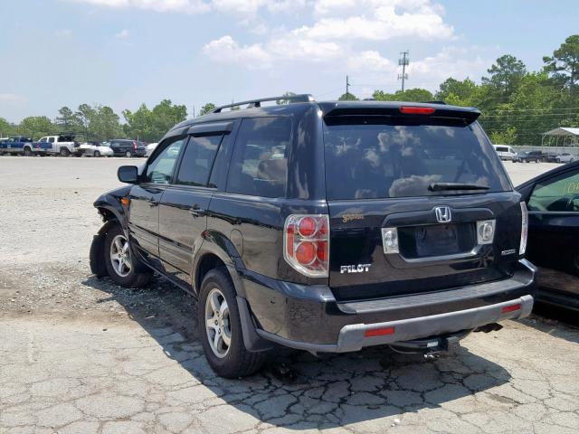 5FNYF18368B043132 - 2008 HONDA PILOT SE BLACK photo 3