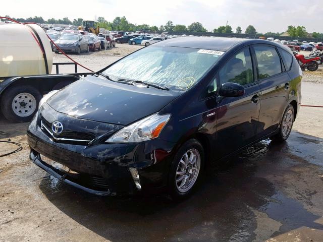 JTDZN3EUXC3025481 - 2012 TOYOTA PRIUS V BLACK photo 2