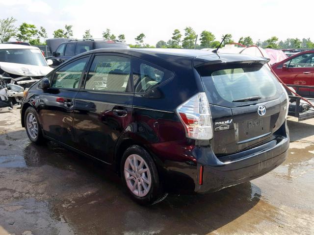 JTDZN3EUXC3025481 - 2012 TOYOTA PRIUS V BLACK photo 3