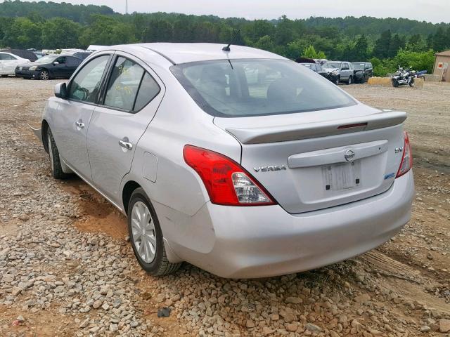 3N1CN7AP3EL839155 - 2014 NISSAN VERSA SILVER photo 3