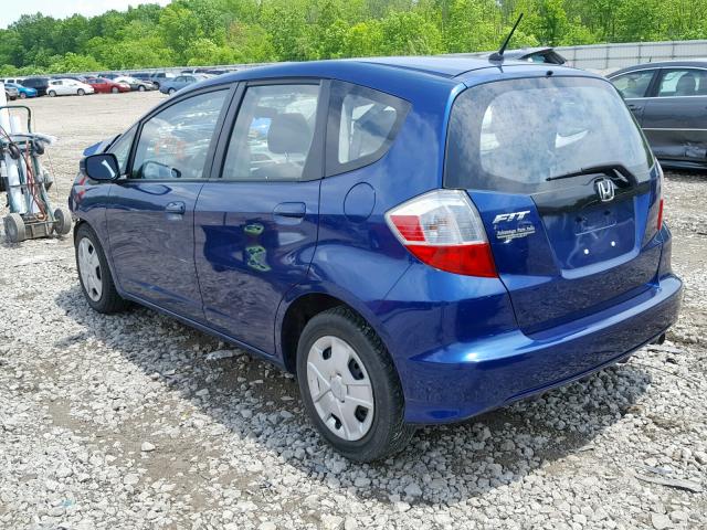 JHMGE8H32DC070700 - 2013 HONDA FIT BLUE photo 3