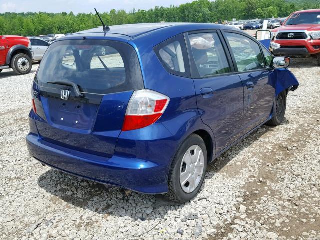 JHMGE8H32DC070700 - 2013 HONDA FIT BLUE photo 4