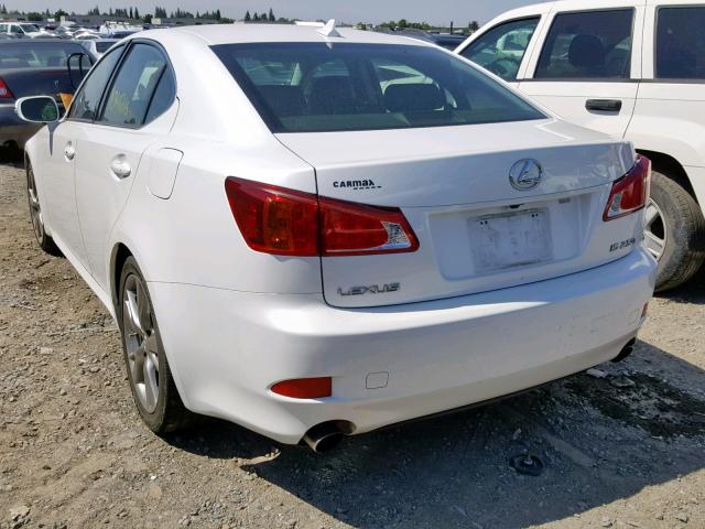 JTHBK262595106823 - 2009 LEXUS IS 250 WHITE photo 3