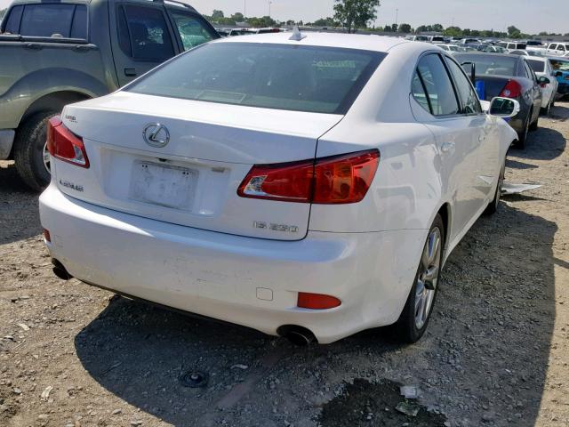 JTHBK262595106823 - 2009 LEXUS IS 250 WHITE photo 4