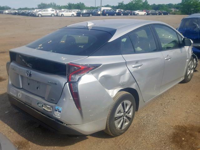 JTDKARFU2G3017010 - 2016 TOYOTA PRIUS SILVER photo 4