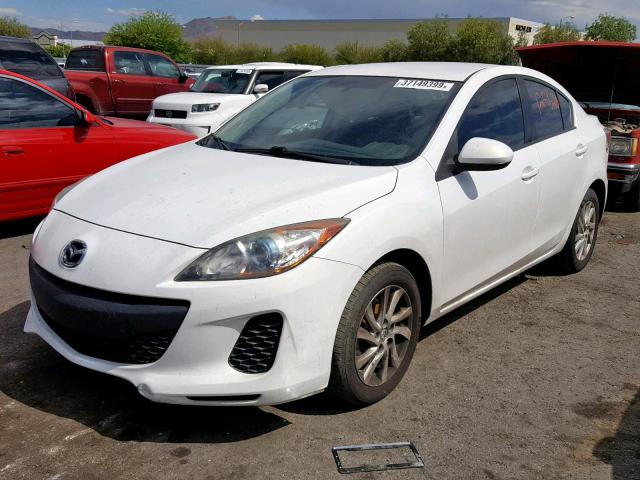 JM1BL1V83C1681306 - 2012 MAZDA 3 I WHITE photo 2