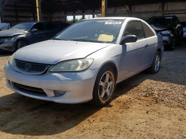 1HGEM21135L001194 - 2005 HONDA CIVIC DX V SILVER photo 2