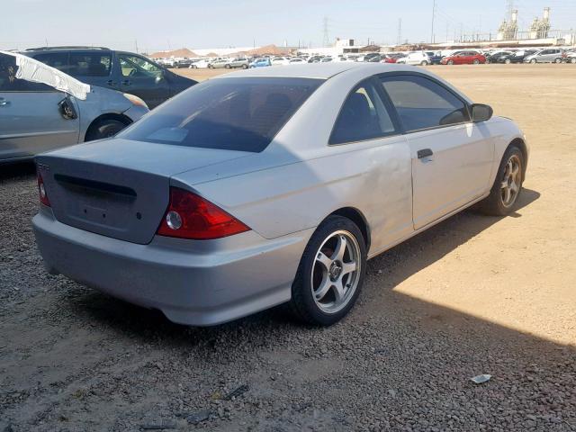 1HGEM21135L001194 - 2005 HONDA CIVIC DX V SILVER photo 4