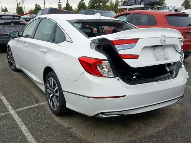 1HGCV3F43JA004387 - 2018 HONDA ACCORD HYB WHITE photo 3