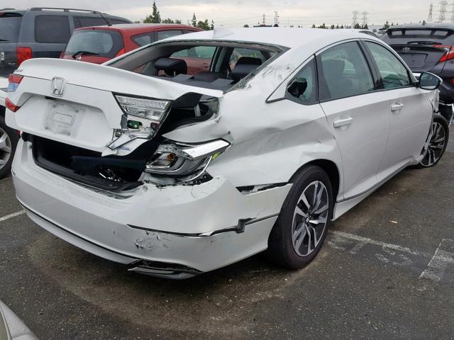 1HGCV3F43JA004387 - 2018 HONDA ACCORD HYB WHITE photo 4