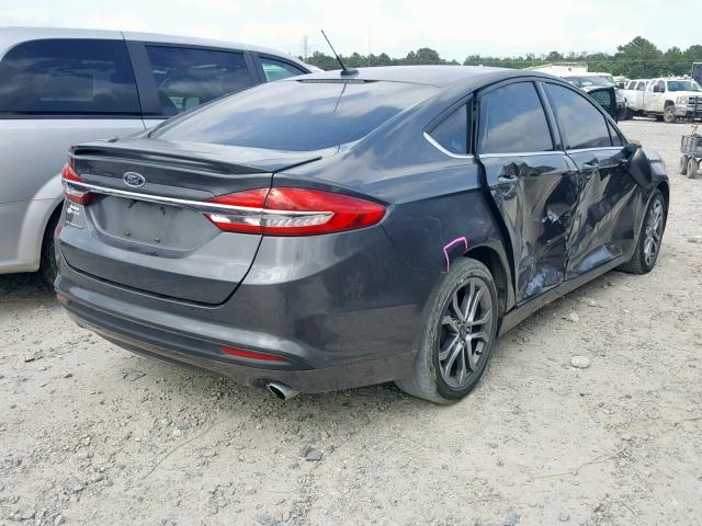 3FA6P0G77HR335105 - 2017 FORD FUSION S GRAY photo 4