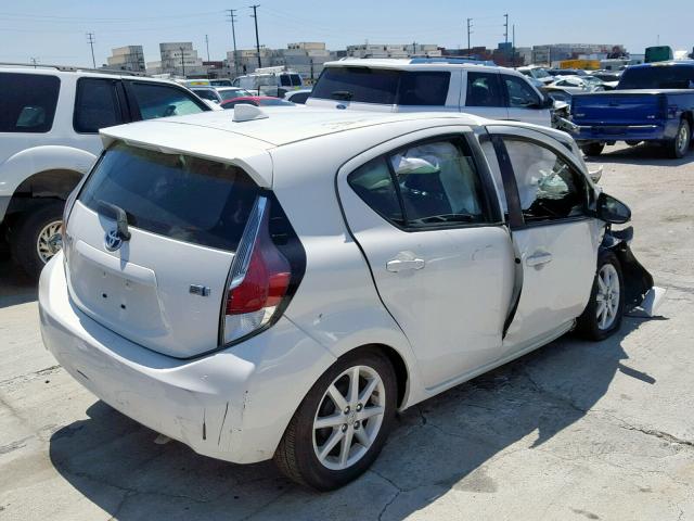 JTDKDTB36F1092675 - 2015 TOYOTA PRIUS C WHITE photo 4