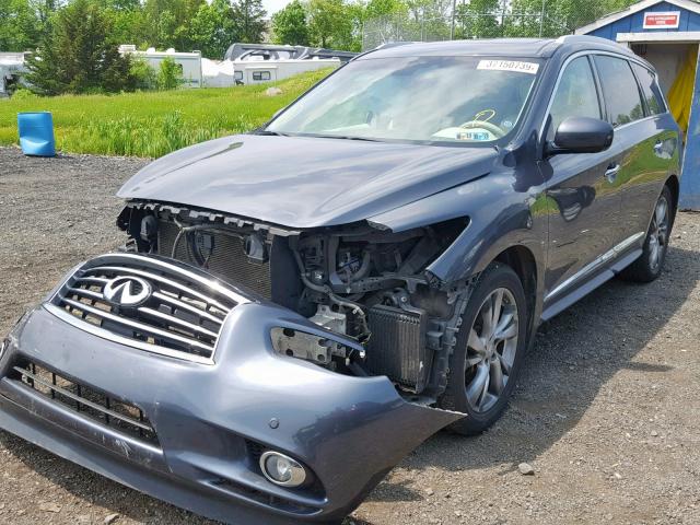 5N1AL0MMXDC304395 - 2013 INFINITI JX35 GRAY photo 2