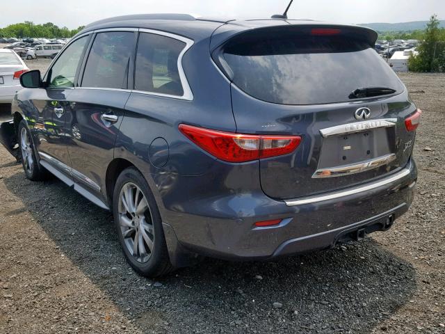 5N1AL0MMXDC304395 - 2013 INFINITI JX35 GRAY photo 3