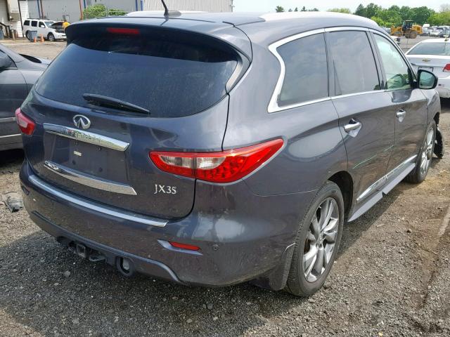 5N1AL0MMXDC304395 - 2013 INFINITI JX35 GRAY photo 4