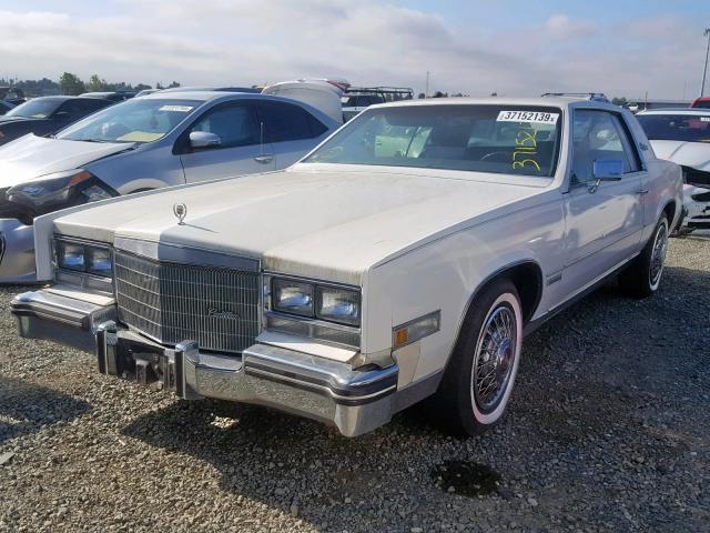 1G6AL5787DE638407 - 1983 CADILLAC ELDORADO WHITE photo 2