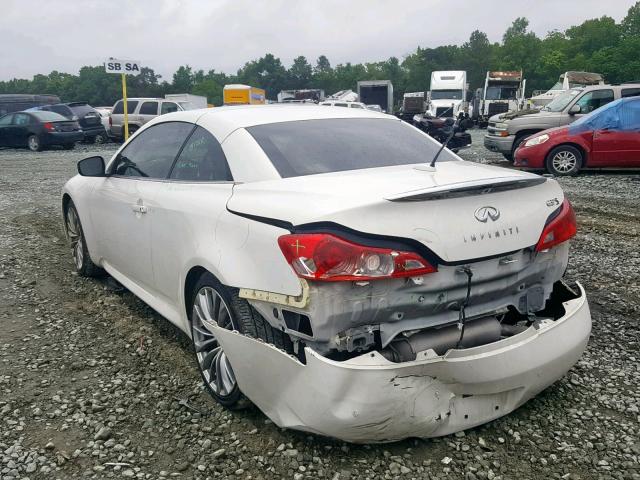 JN1CV6FE8DM770176 - 2013 INFINITI G37 SPORT WHITE photo 3