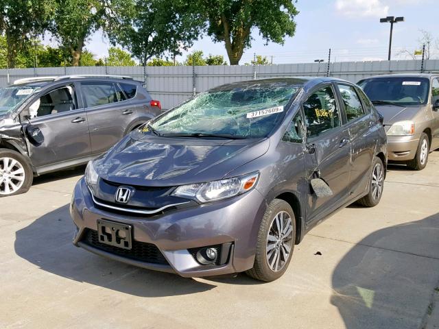 JHMGK5H78HS009650 - 2017 HONDA FIT EX GRAY photo 2