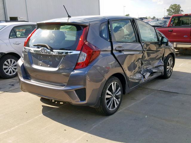 JHMGK5H78HS009650 - 2017 HONDA FIT EX GRAY photo 4