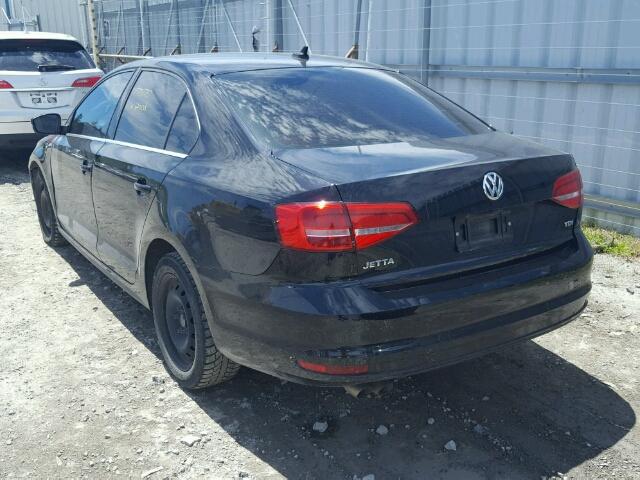 3VWLA7AJXFM228519 - 2015 VOLKSWAGEN JETTA TDI BLACK photo 3