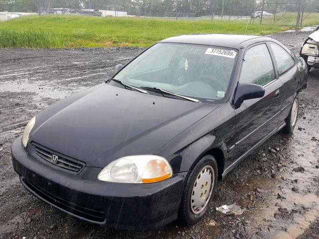 1HGEJ6226VL047190 - 1997 HONDA CIVIC DX BLACK photo 2