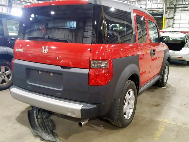 5J6YH27685L023740 - 2005 HONDA ELEMENT EX RED photo 4