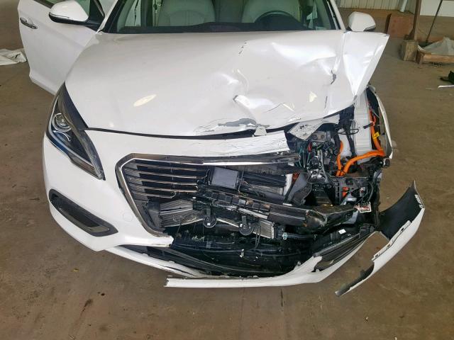 KMHE54L27HA060659 - 2017 HYUNDAI SONATA PLU WHITE photo 7