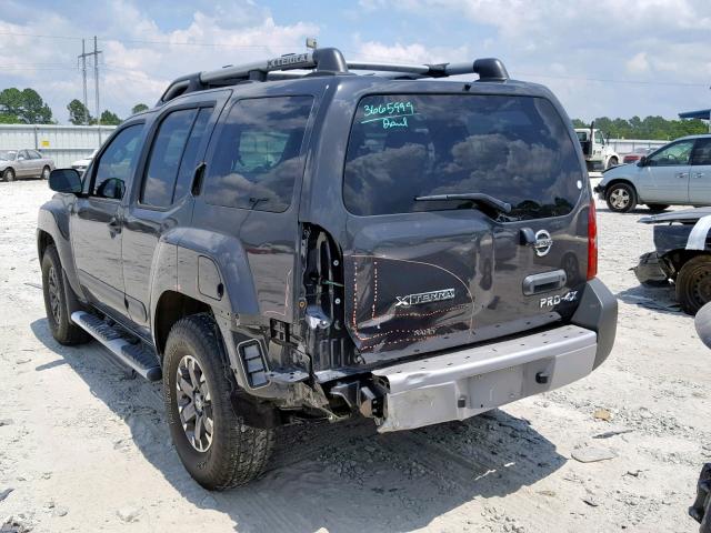 5N1AN0NW4FN653084 - 2015 NISSAN XTERRA X GRAY photo 3