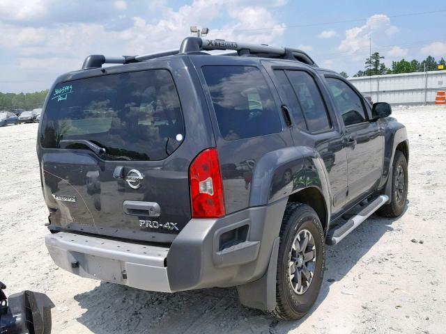 5N1AN0NW4FN653084 - 2015 NISSAN XTERRA X GRAY photo 4