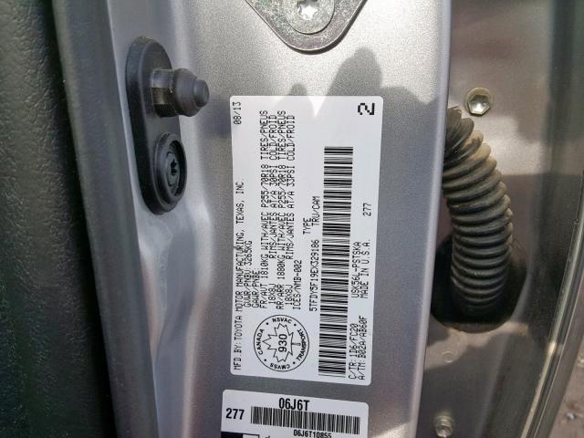 5TFDY5F19EX329186 - 2014 TOYOTA TUNDRA CRE SILVER photo 10