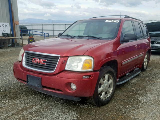 1GKDT13S222343299 - 2002 GMC ENVOY MAROON photo 2