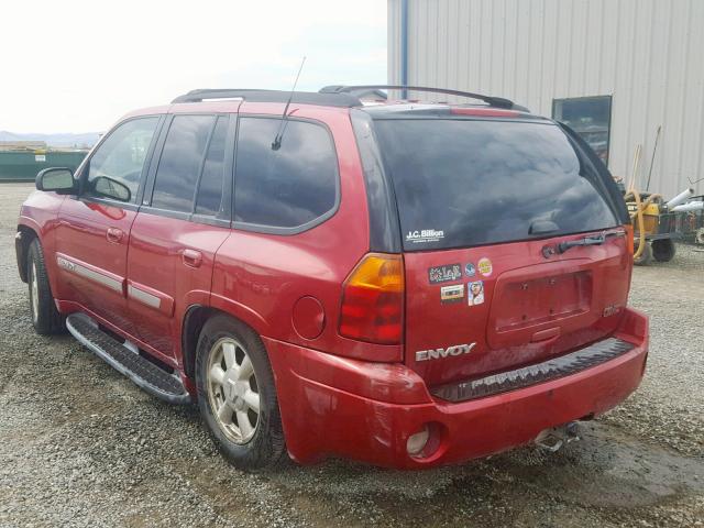 1GKDT13S222343299 - 2002 GMC ENVOY MAROON photo 3