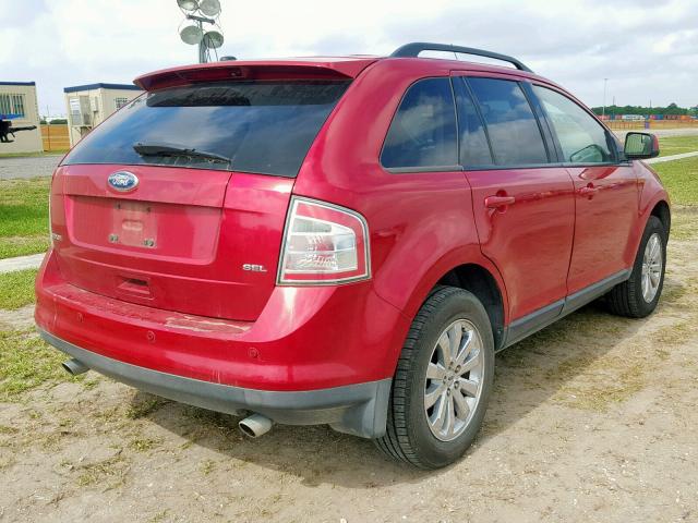 2FMDK3JCXABB56516 - 2010 FORD EDGE SEL RED photo 4