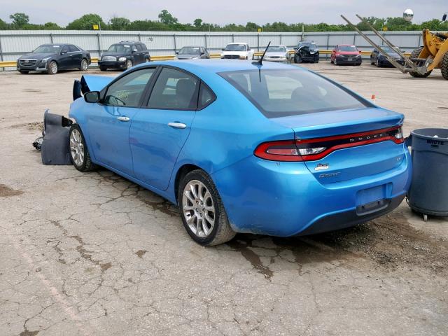 1C3CDFFA5GD821316 - 2016 DODGE DART SXT S BLUE photo 3