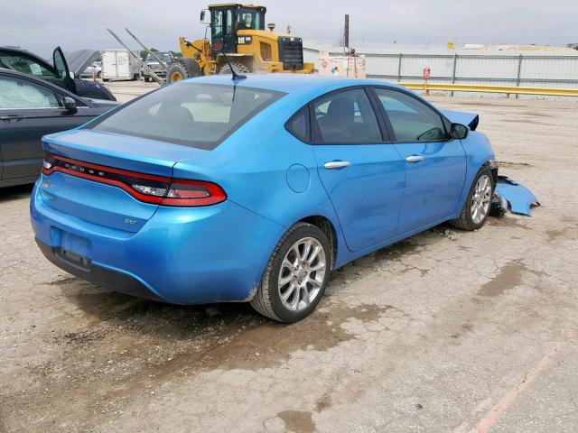 1C3CDFFA5GD821316 - 2016 DODGE DART SXT S BLUE photo 4