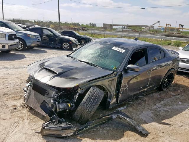 2C3CDXL94JH220473 - 2018 DODGE CHARGER SR GRAY photo 2